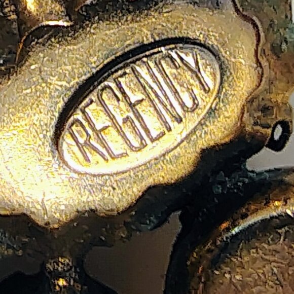 Vtg Stunning REGENCY Doomed Faux Baroque Pearl & Rainbow Rhinestone Brooch - Picture 4 of 6